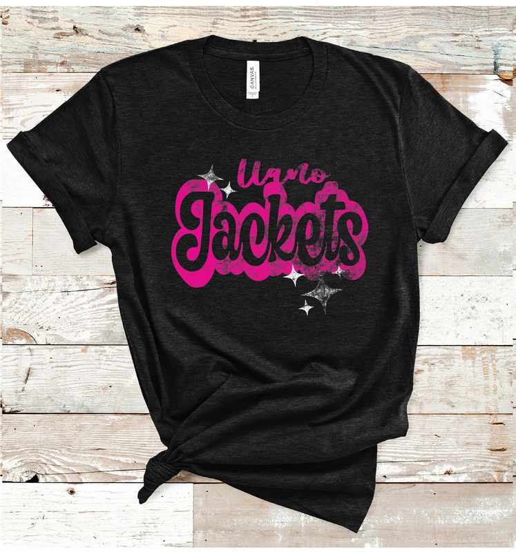 2024 LLANO JACKETS PINK WORDING (HEATHER BLACK)