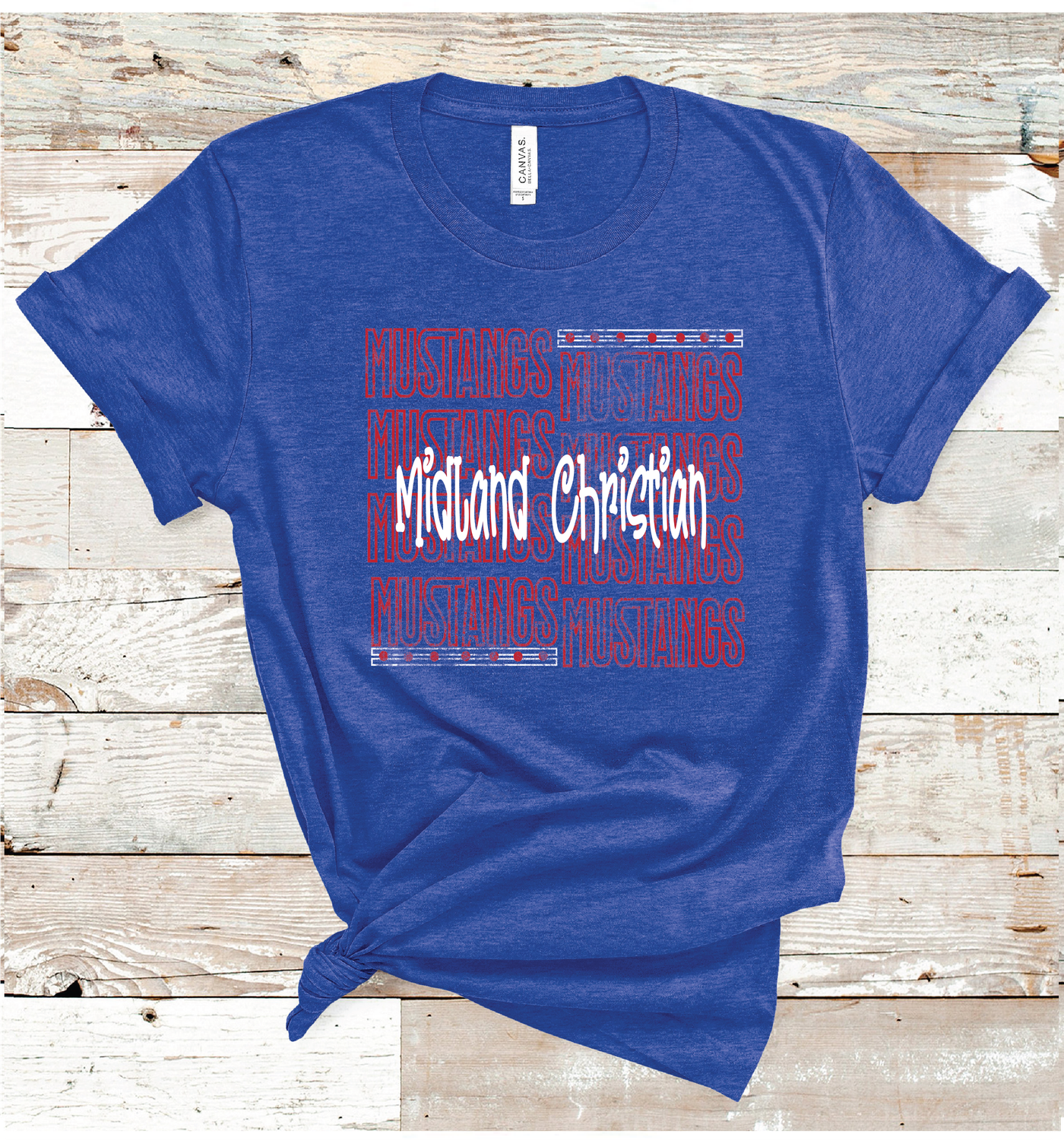 2024 MIDLAND CHRISTIAN MUSTANGS OUTLINE(HEATHER BLUE)