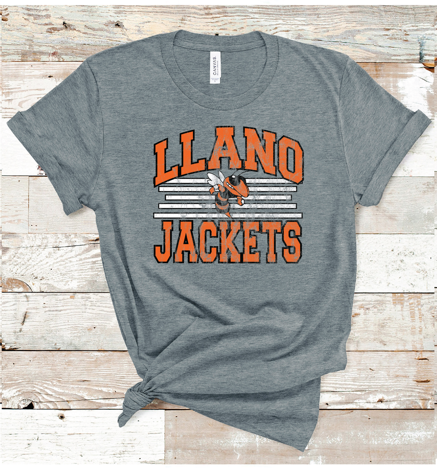 2024 LLANO JACKETS OLD SCHOOL  (DARK GRAY)
