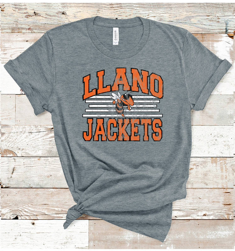 2024 LLANO JACKETS OLD SCHOOL  (DARK GRAY)