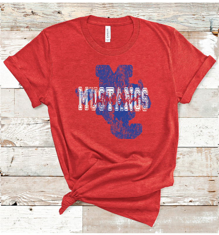 2024 MIDLAND CHRISTIAN VINTAGE MASCOT (HEATHER RED)