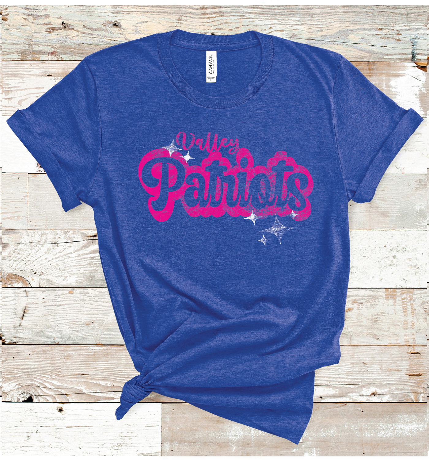 2024 VALLEY PATRIOTS PINK WORDING (HEATHER BLUE)