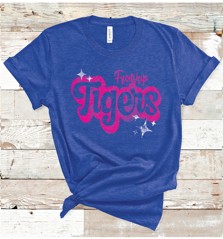 2024 FRENSHIP TIGERS PINK WORDING (HEATHER BLUE)