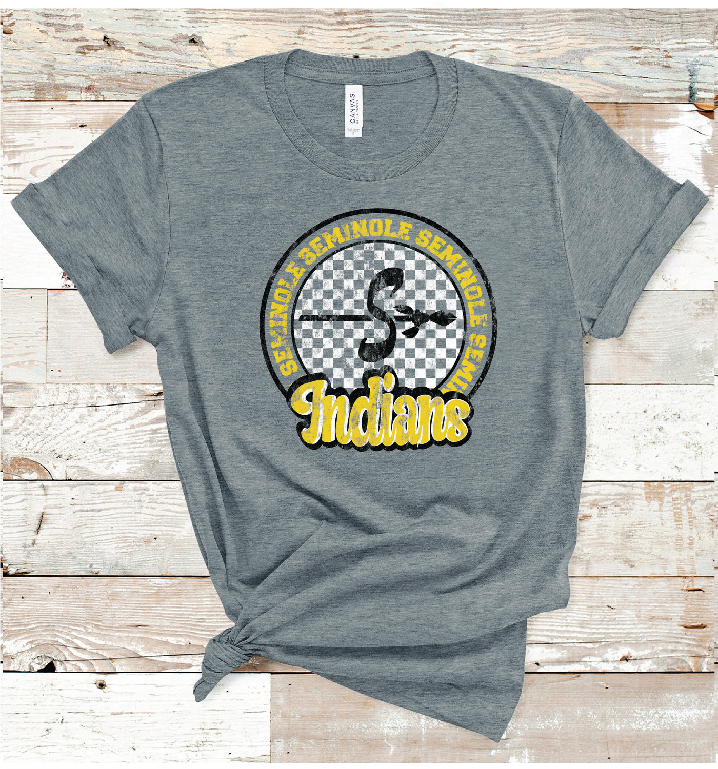 2024 SEMINOLE CHECKERED INDIANS CIRCLE (DARK GRAY)