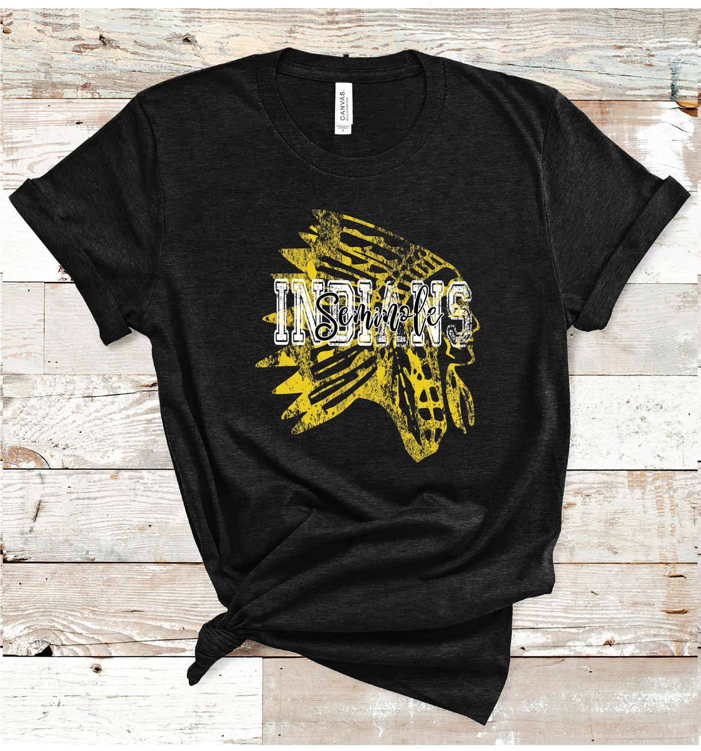 2024 SEMINOLE INDIANS VINTAGE MASCOT (HEATHER BLACK)