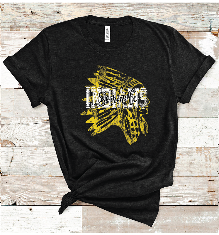 2024 SEMINOLE INDIANS VINTAGE MASCOT (HEATHER BLACK)