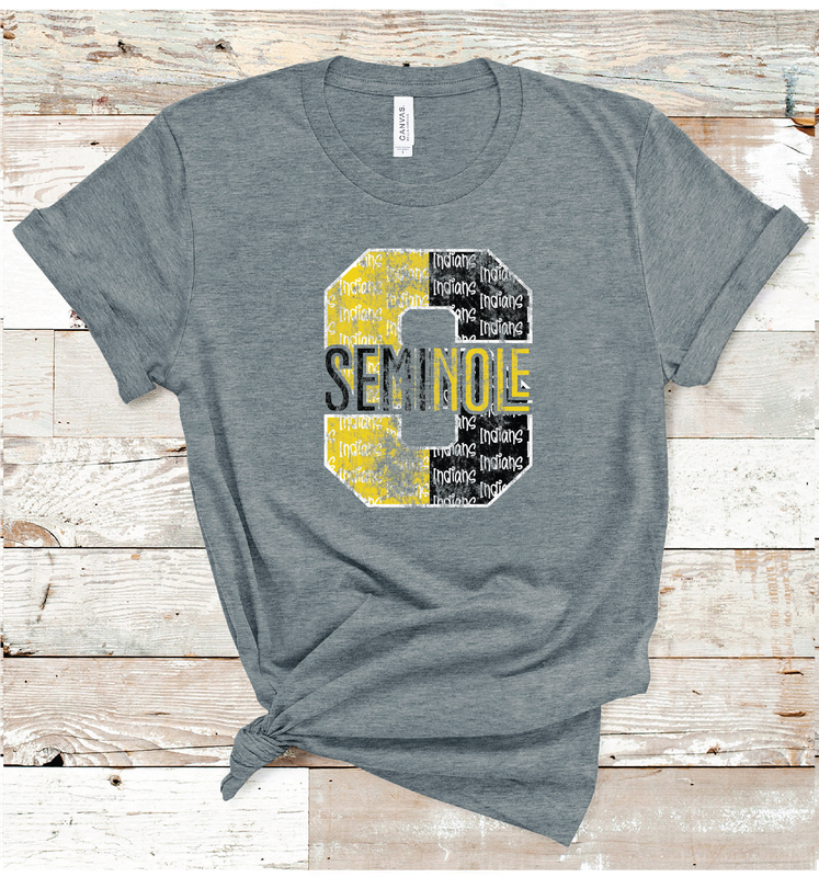 2024 SEMINOLE INDIANS LETTER (DARK GRAY)
