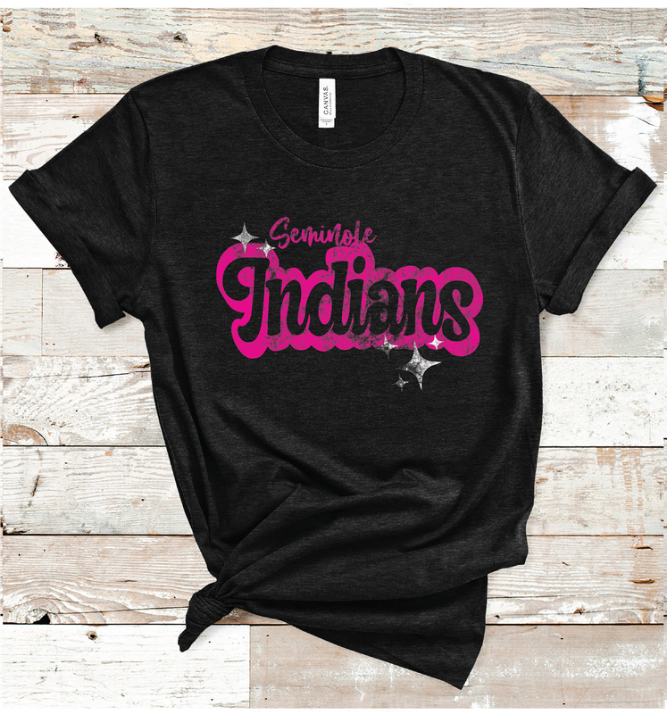 2024 SEMINOLE INDIANS PINK WORDING (HEATHER BLACK)