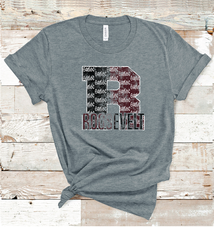 2024 ROOSEVELT EAGLES LETTER  (DARK GRAY)