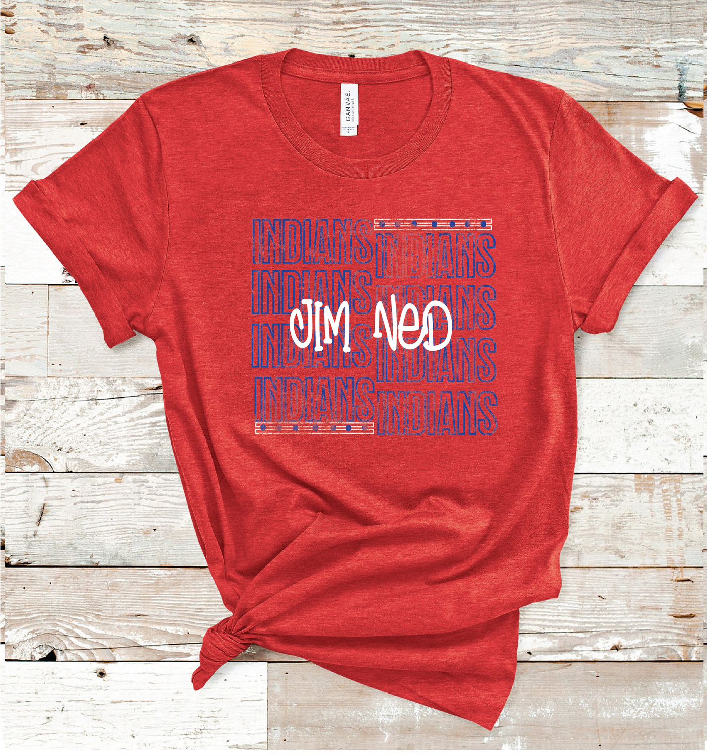 2024 JIM NED INDIANS OUTLINE  (HEATHER RED)