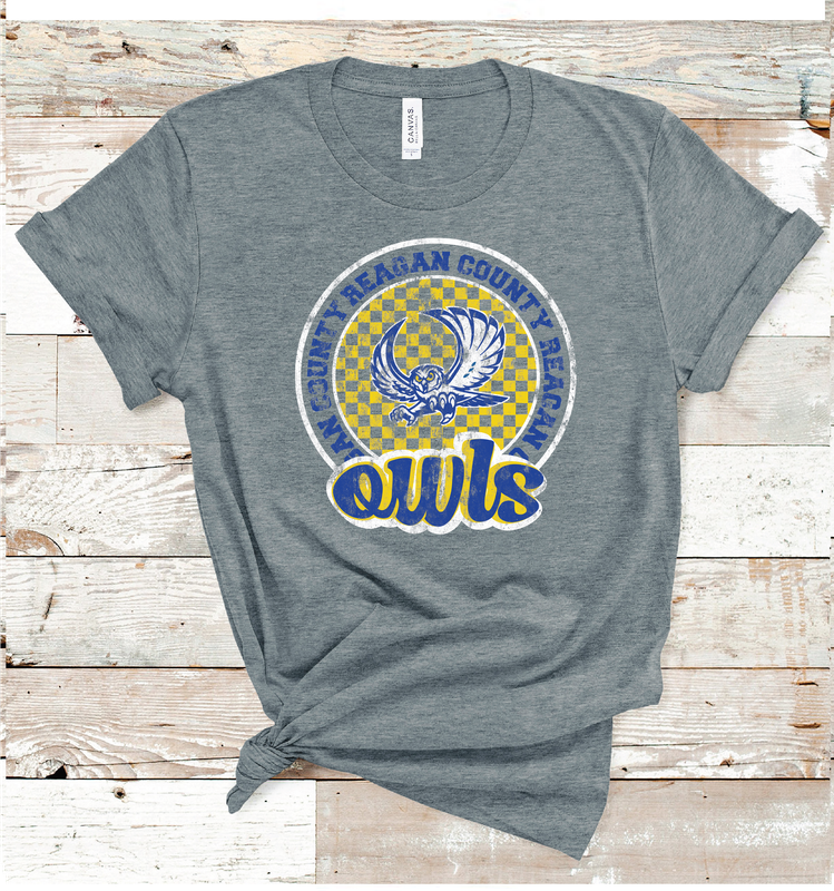 2024 REAGAN COUNTY CHECKERED CIRCLE  (DARK GRAY)