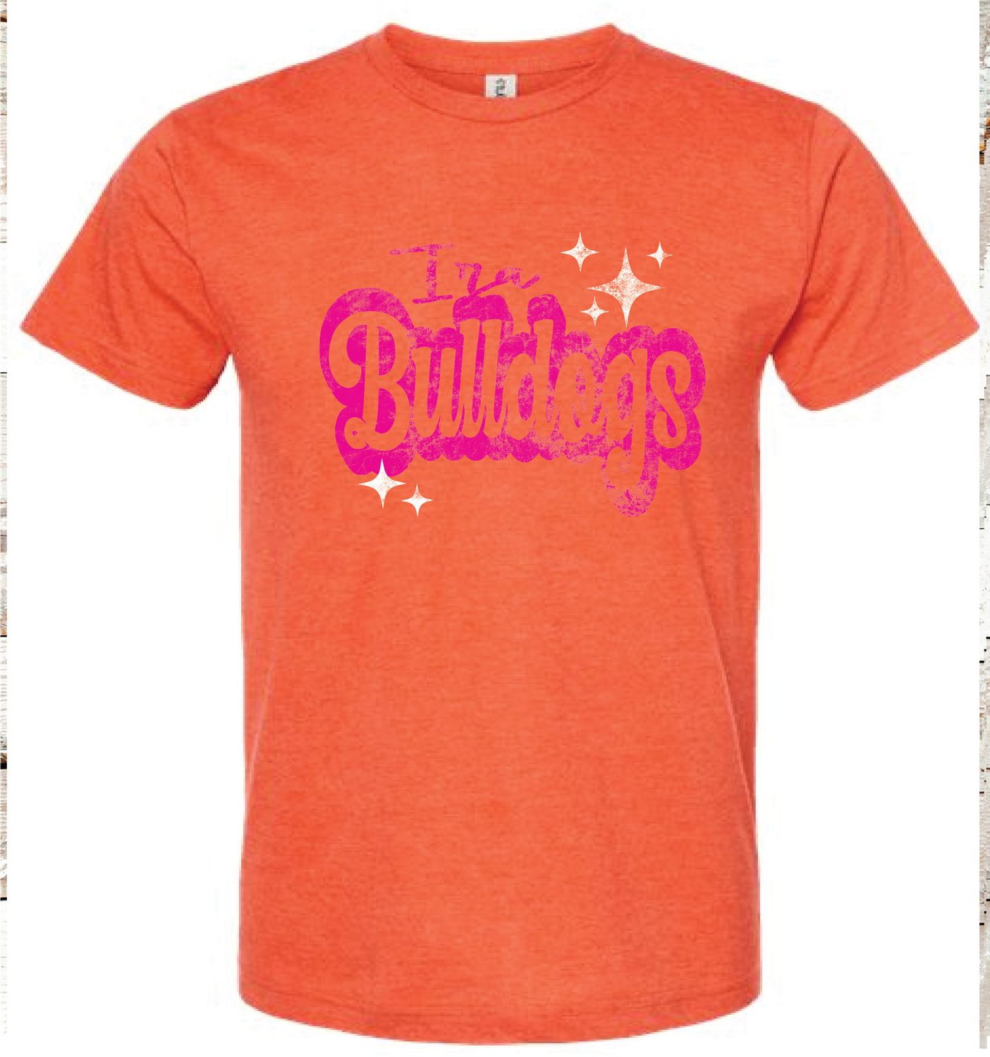 2024 IRA BULLDOGS PINK WORDING ( HEATHER ORANGE)