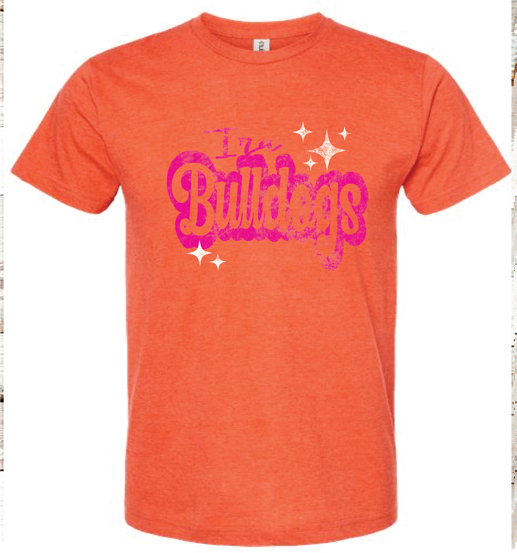 2024 IRA BULLDOGS PINK WORDING ( HEATHER ORANGE)