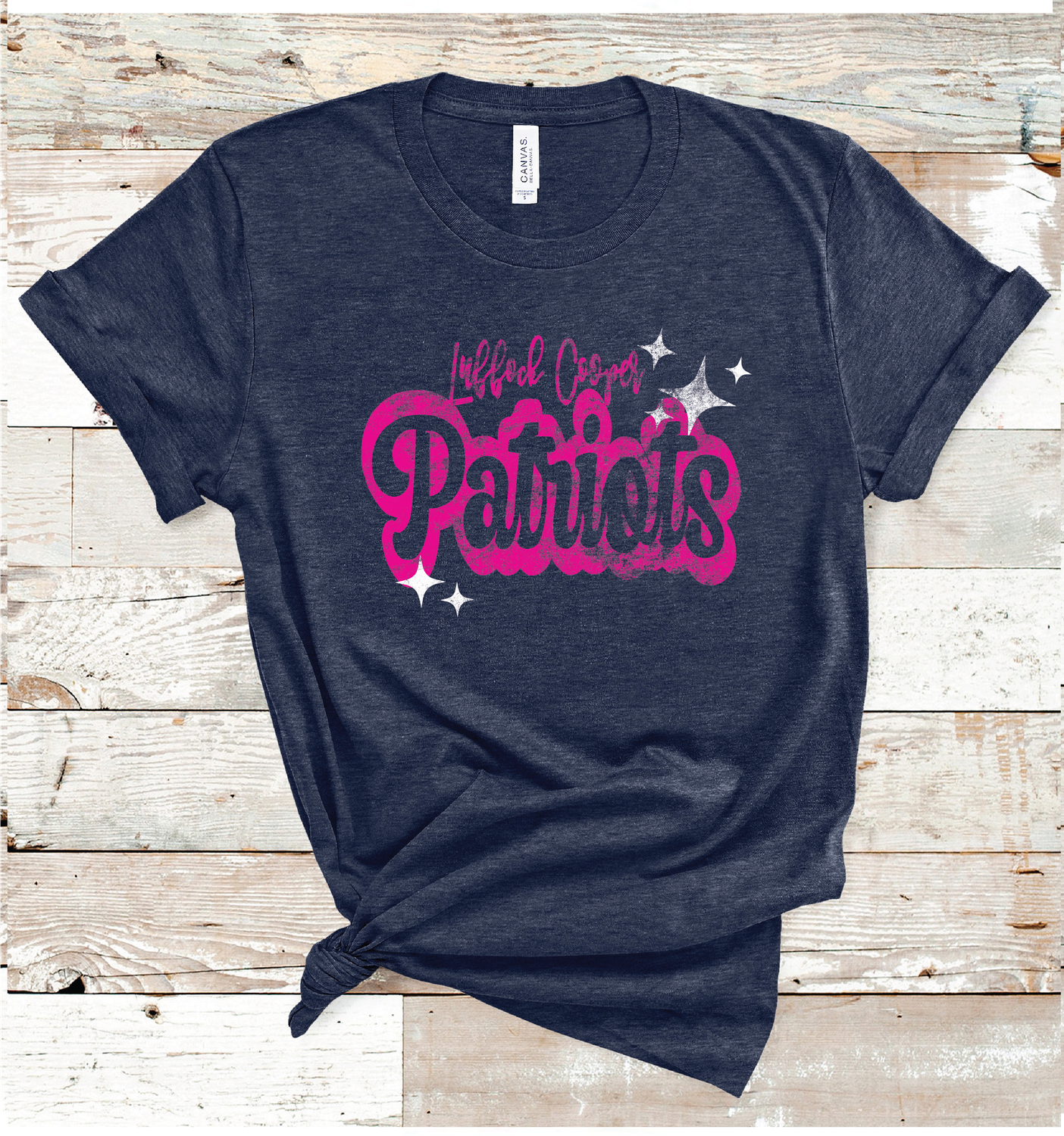 2024 LUBBOCK COOPER PATRIOTS PINK WORDING ( HEATHER NAVY)