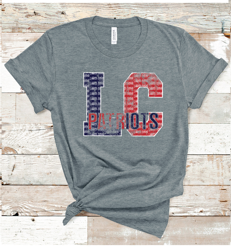 2024 LUBBOCK COOPER PATRIOTS LETTER ( DARK GRAY)