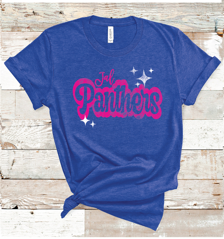 2024 JAL  PANTHERS PINK WORDING (HEATHER BLUE)