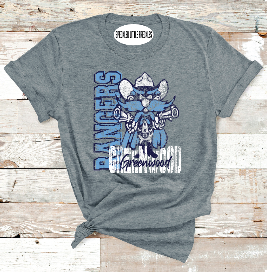 2025 GREENWOOD RANGERS VINTAGE  (DARK GRAY)