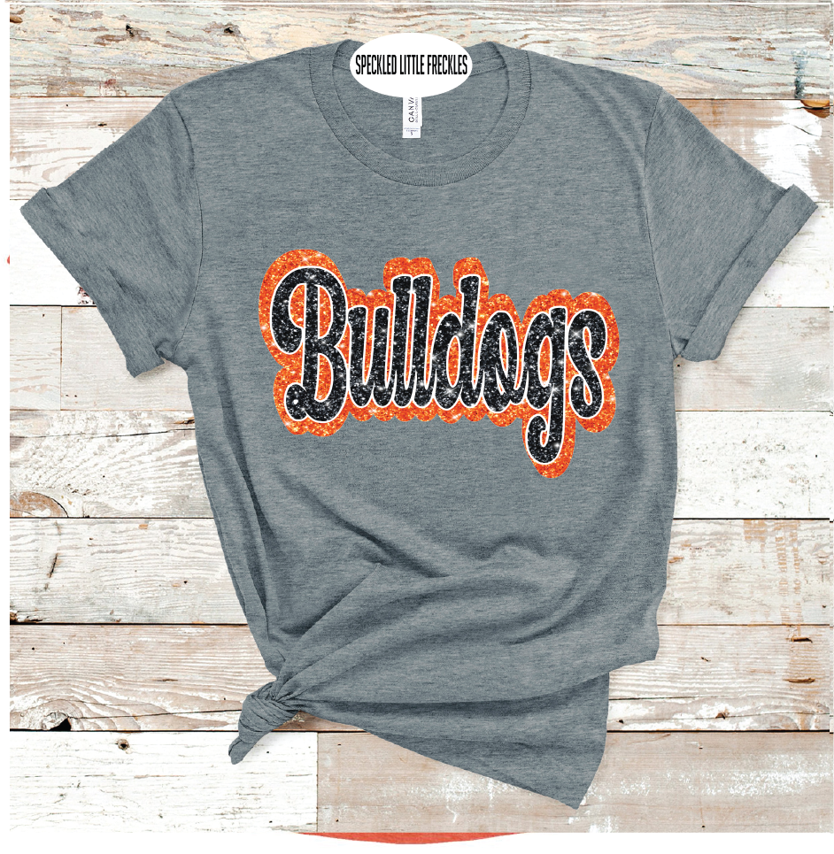 2025 IRA BULLDOGS FAUX GLITTER (DARK GRAY)