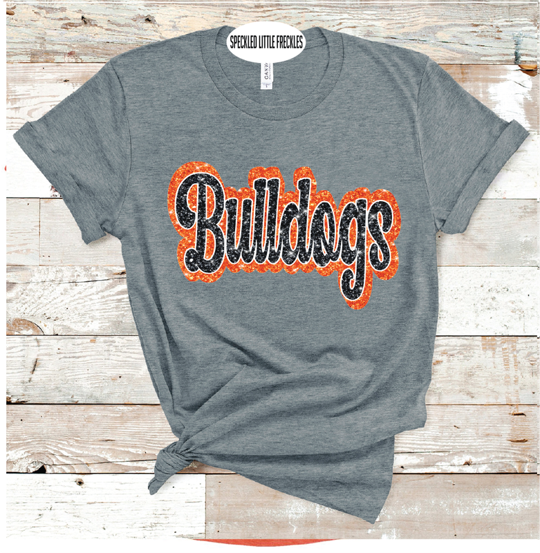 2025 IRA BULLDOGS FAUX GLITTER (DARK GRAY)