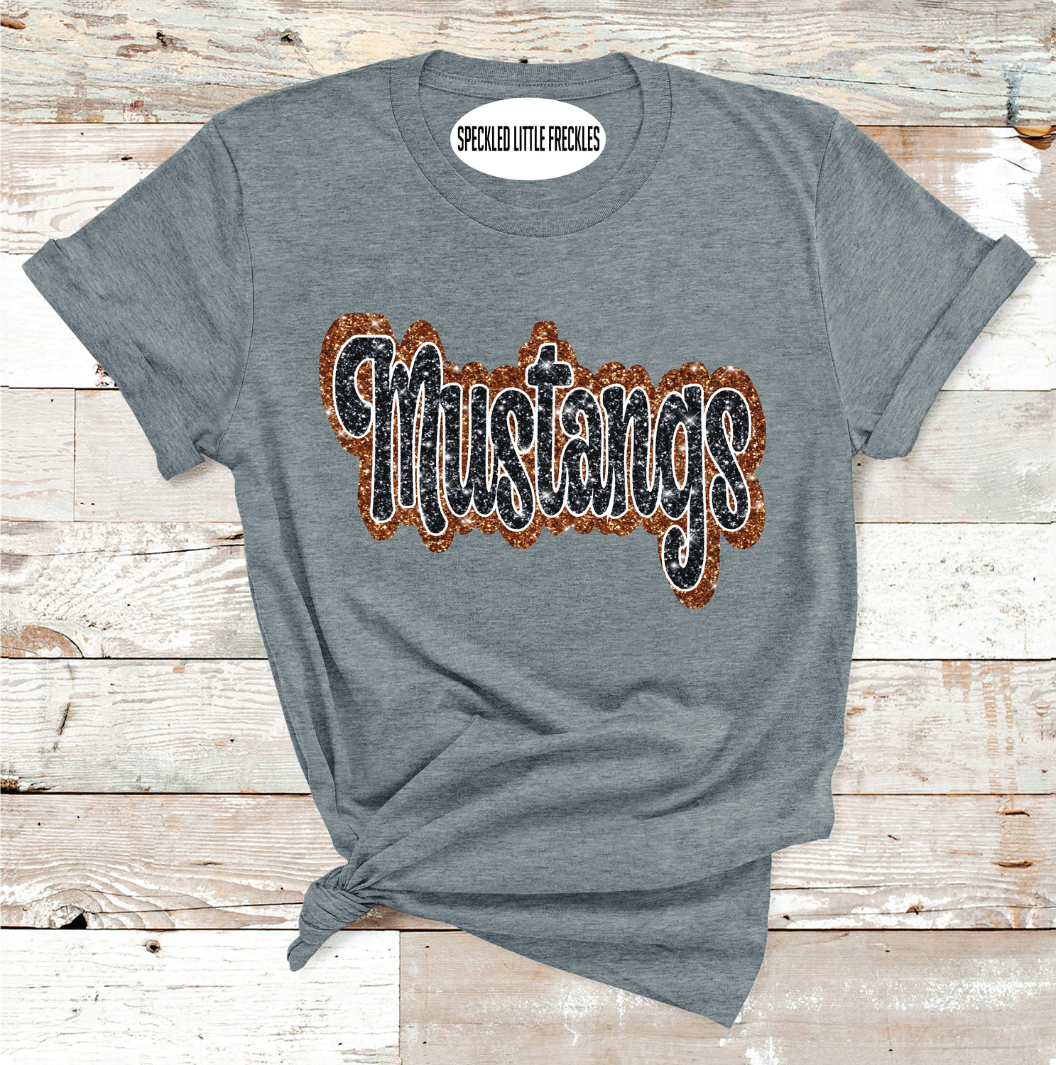 2025 SANDS MUSTANGS FAUX GLITTER  (DARK GRAY)