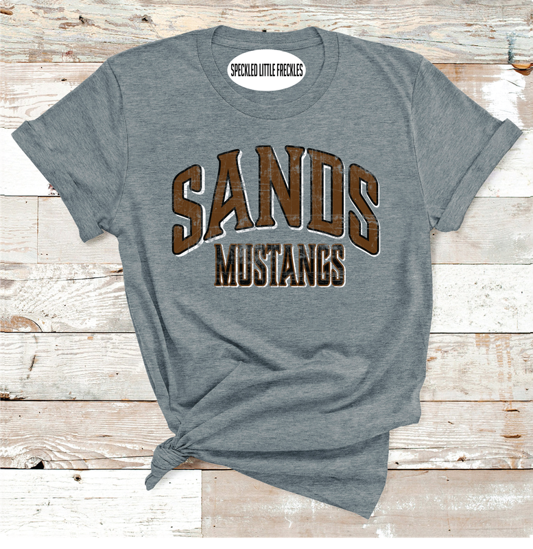 2025 SANDS MUSTANGS SCHOOL COLORS  (DARK GRAY)