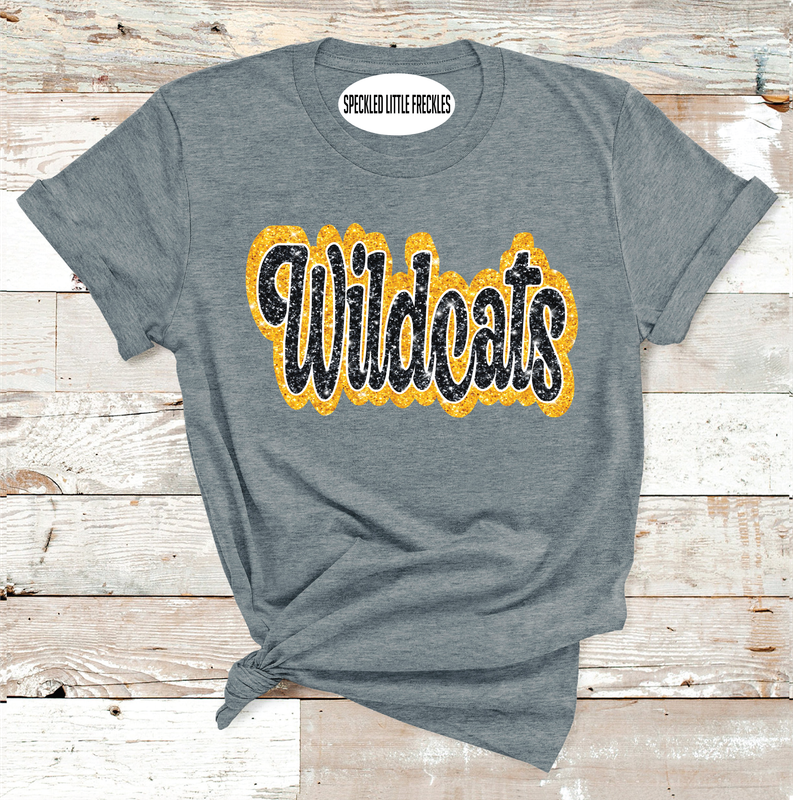 2025 GRADY WILDCATS FAUX GLITTER (DARK GRAY)