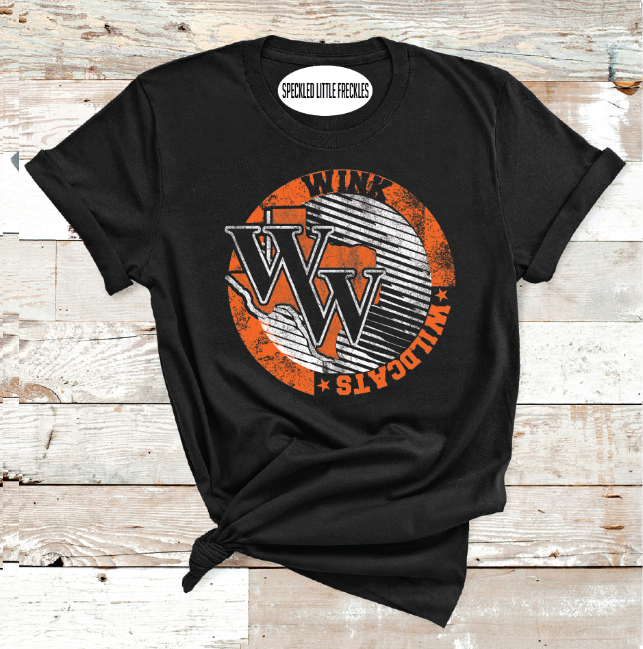 2025 WINK WILDCATS STRIPE CIRCLE  (HEATHER BLACK)