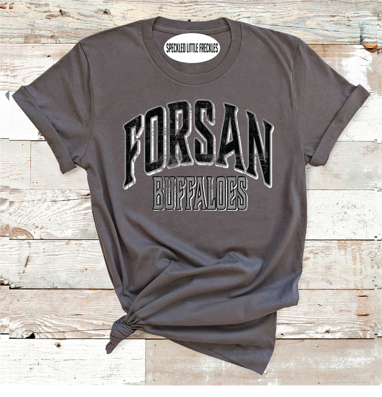 2025 FORSAN BUFFALOES SCHOOL COLORS  (CHARCOAL)