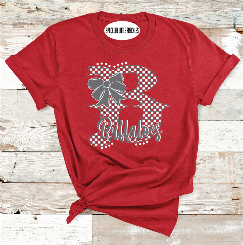 2025 STANTON BUFFALOES BOW LETTER  (HEATHER RED)