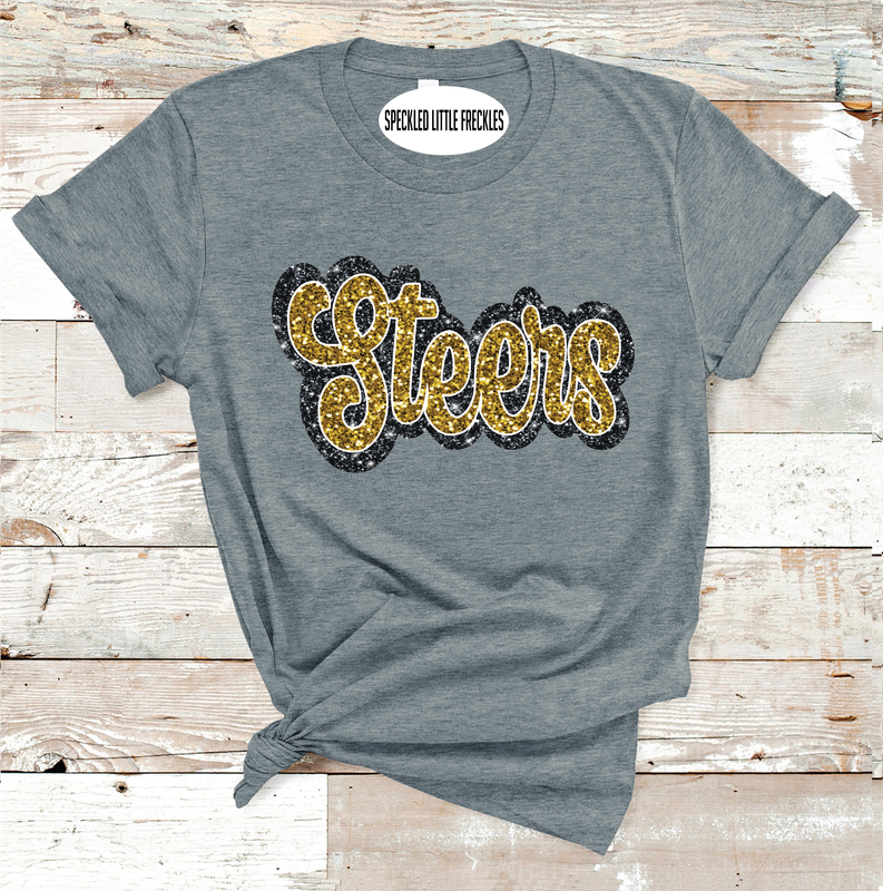 2025 BIG SPRING STEERS FAUX GLITTER  (DARK GRAY)