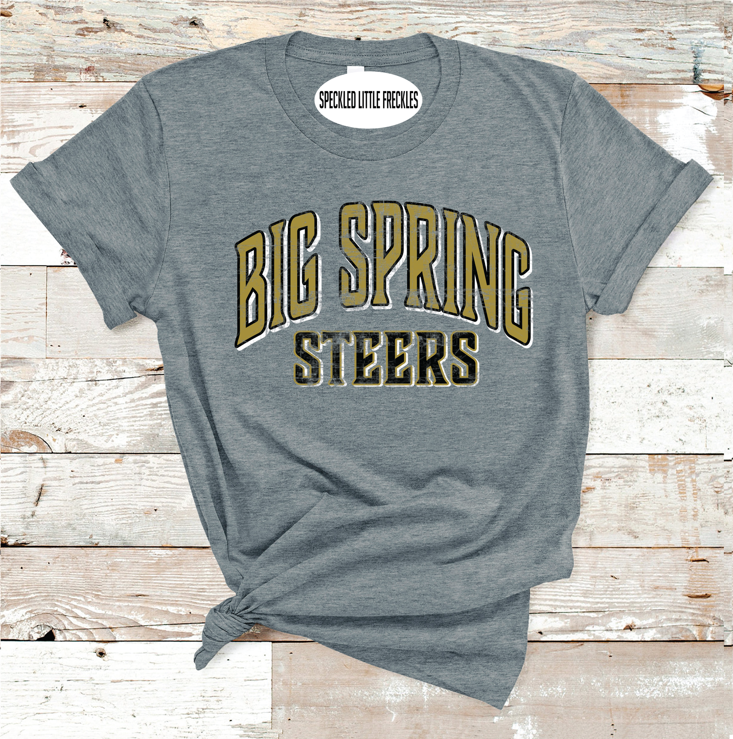 2025 BIG SPRING STEERS SCHOOL COLORS  (DARK GRAY)