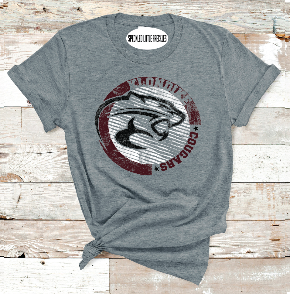 2025 KLONDIKE COUGARS STRIPE CIRCLE (DARK GRAY)