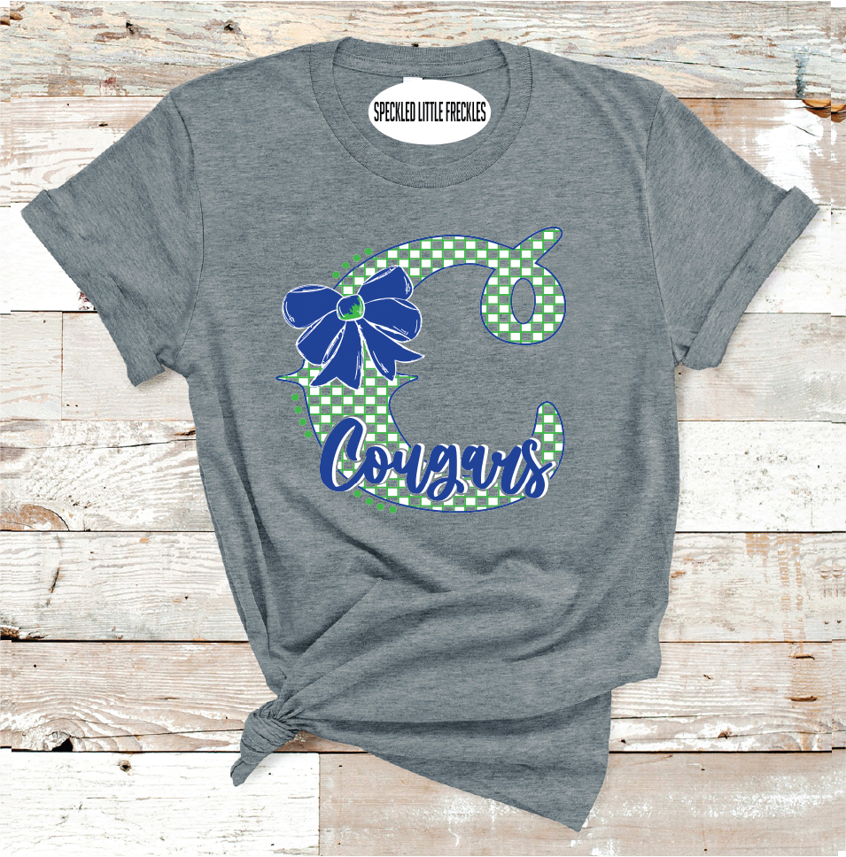 2025 COMPASS COUGARS BOW LETTER (DARK GRAY)