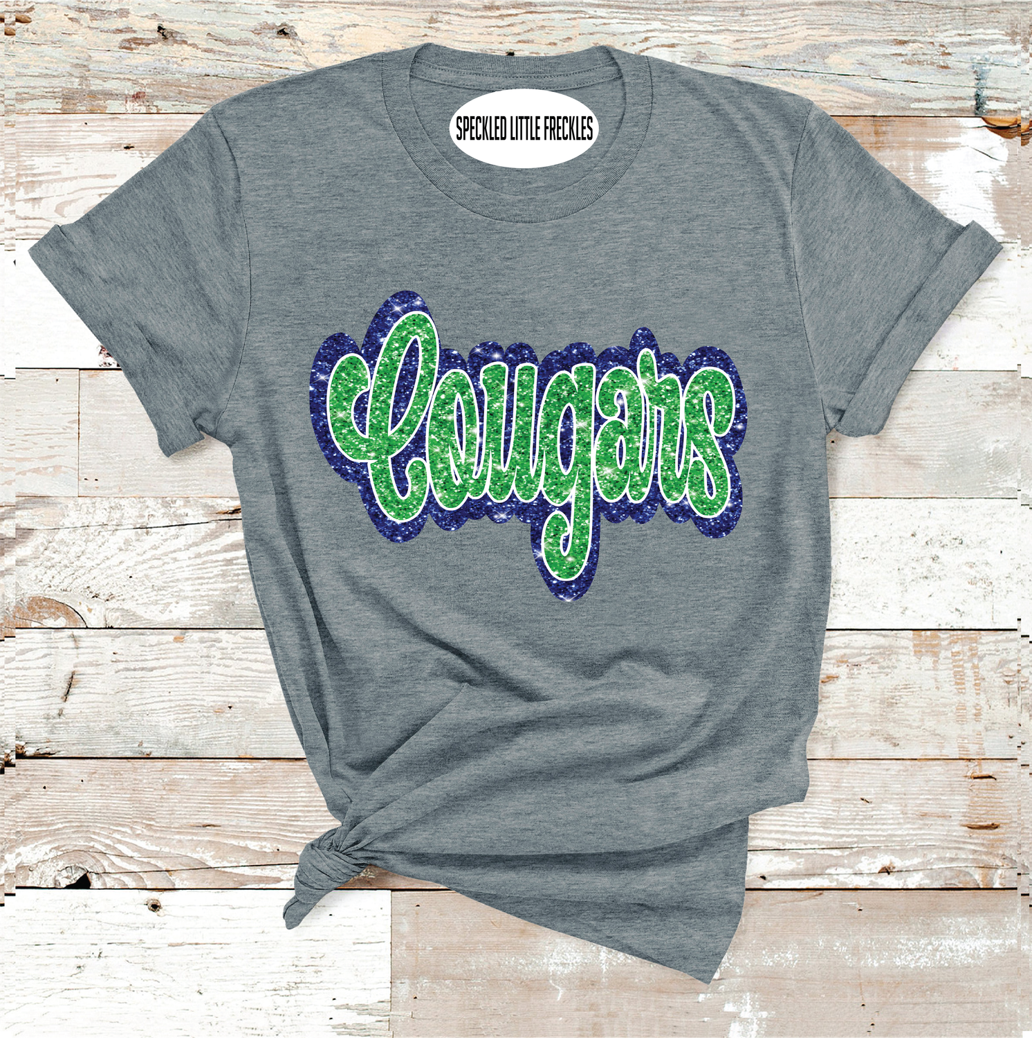 2025 COMPASS COUGARS FAUX GLITTER (DARK GRAY)