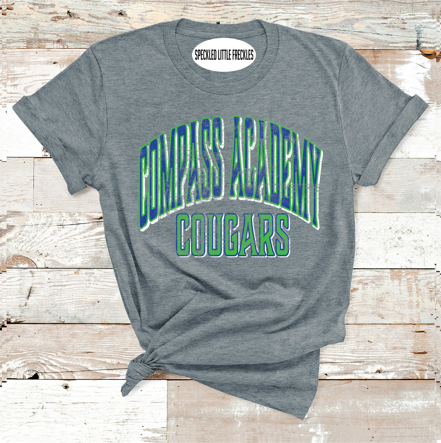 2025 COMPASS COUGARS SCHOOL COLORS (DARK GRAY)