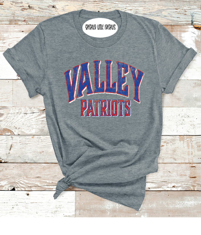 2025 VALLEY PATRIOTS SCHOOL COLORS   (DARK GRAY)