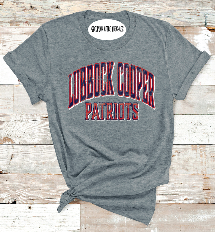2025 LUBBOCK COOPER PATRIOTS SCHOOL COLORS (DARK GRAY)