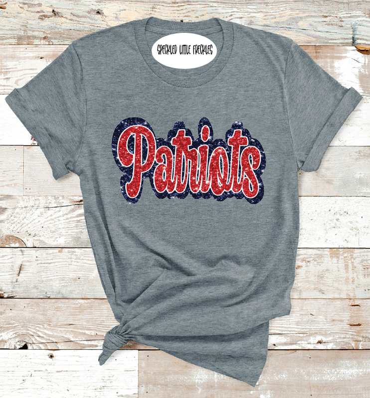 2025 LUBBOCK COOPER PATRIOTS FAUX GLITTER   (DARK GRAY)