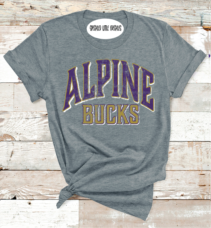 2025 ALPINE BUCKS SCHOOL COLORS  (DARK GRAY)