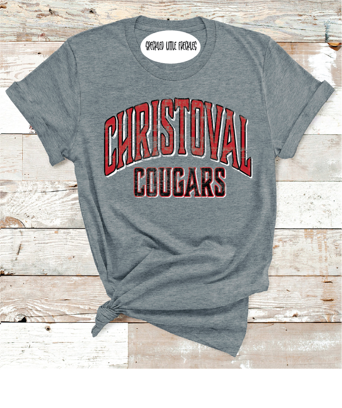 2025 CHRISTOVAL COUGARS SCHOOL COLORS (DARK GRAY)