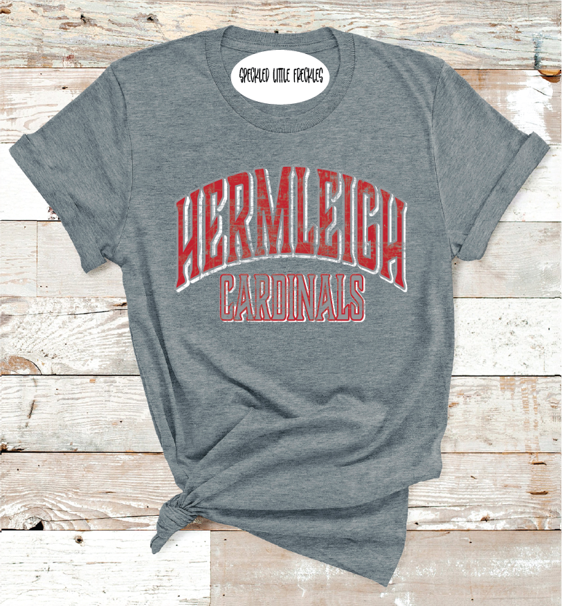 2025 HERMLEIGH CARDINALS SCHOOL COLORS (DARK GRAY)