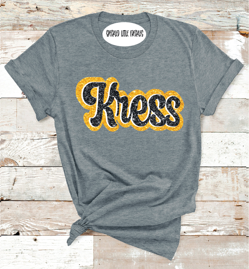 2025 KRESS FAUX GLITTER (DARK GRAY)