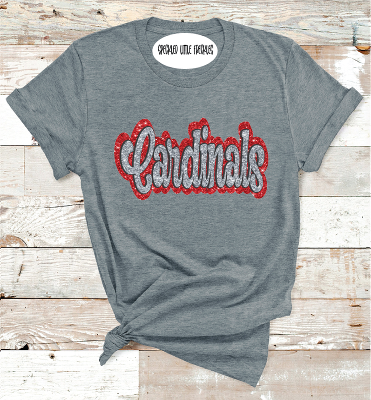 2025 HERMLEIGH CARDINALS FAUX GLITTER (DARK GRAY)
