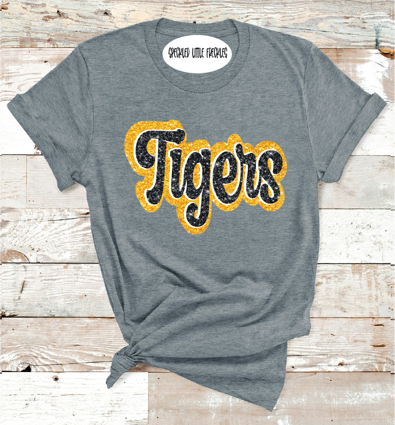 2025 SNYDER TIGERS FAUX GLITTER (DARK GRAY)