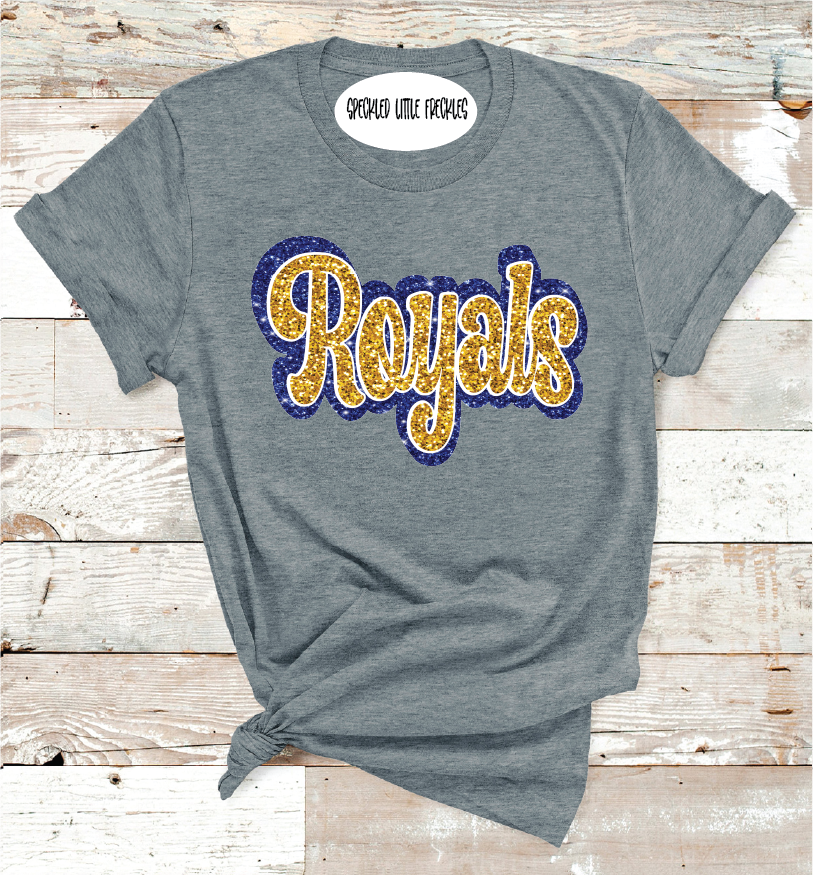 2025 RUNNELS ROYALS FAUX GLITTER (DARK GRAY)