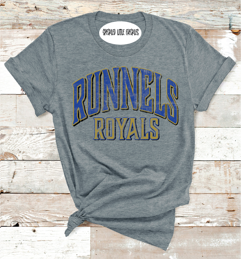 2025 RUNNELS ROYALS SCHOOL COLORS (DARK GRAY)
