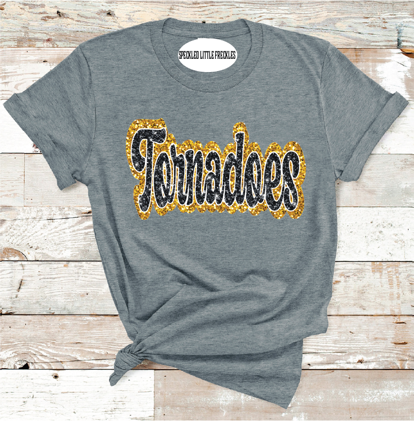 2025 LAMESA  TORNADOES FAUX GLITTER (DARK GRAY)