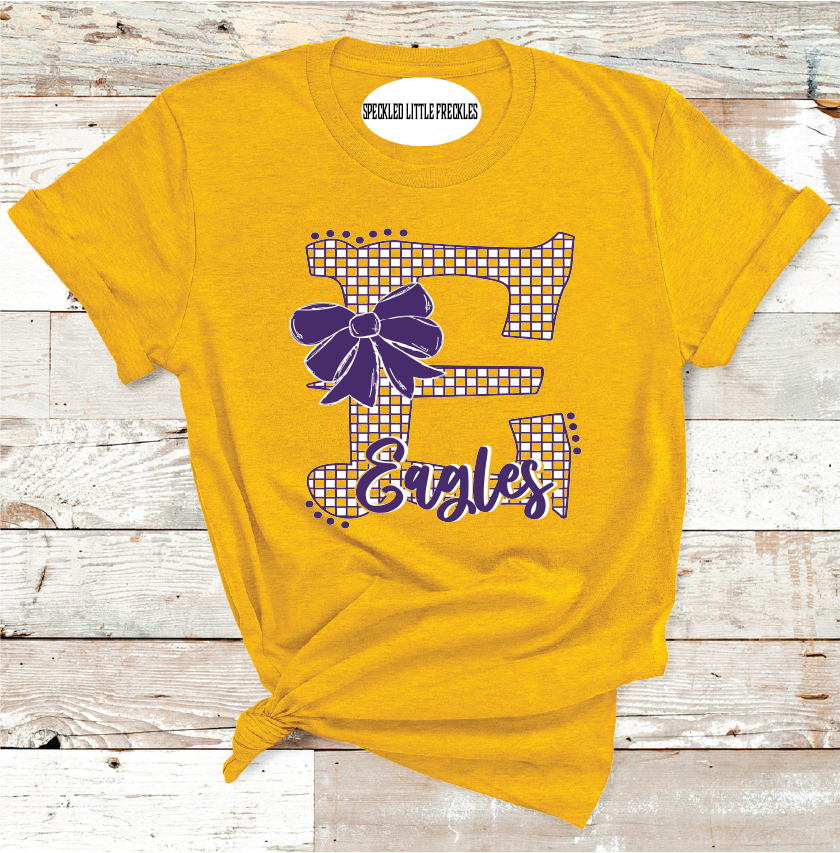 2025 PECOS EAGLES BOW LETTER  (ATH YELLOW)