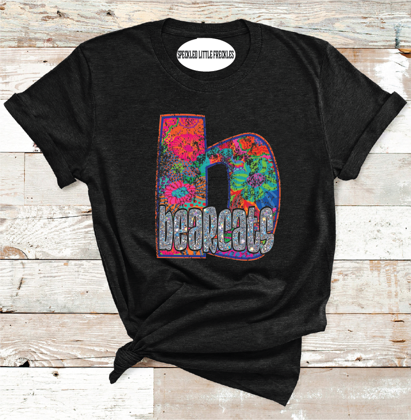 2025 HAWLEY BEARCATS FLORAL LETTER (HEATHER BLK)