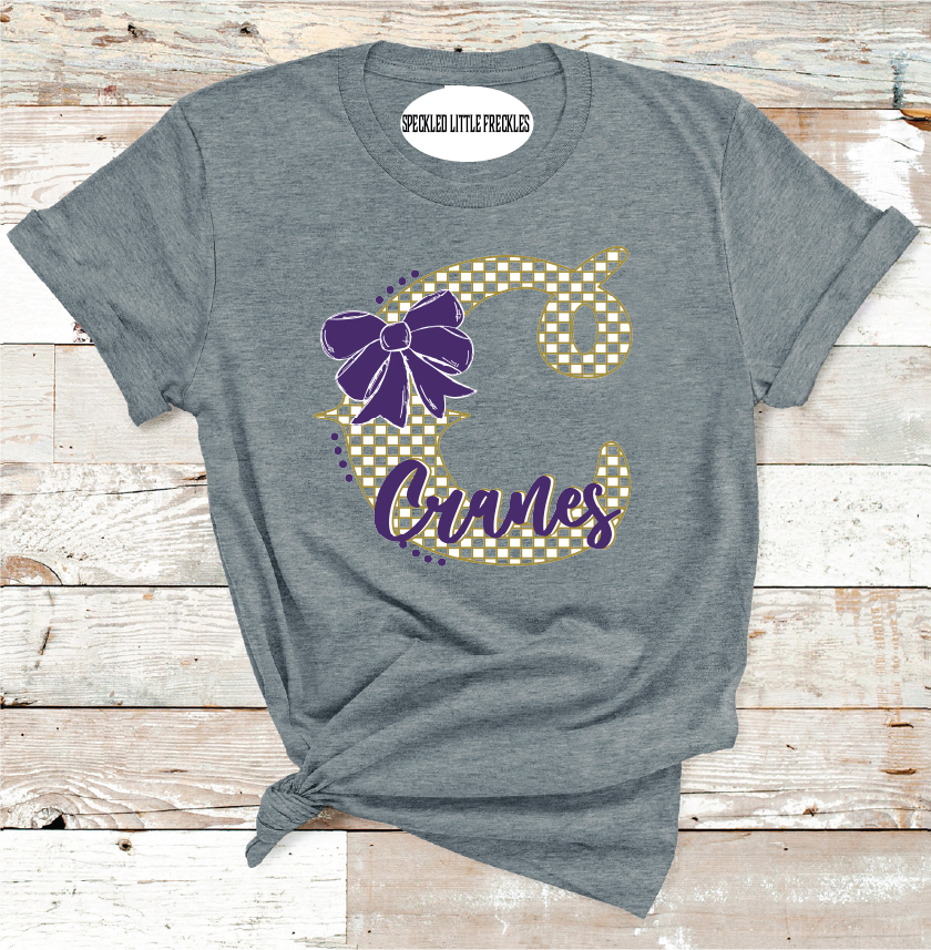 2025 CRANE BOW LETTER  (DARK GRAY)